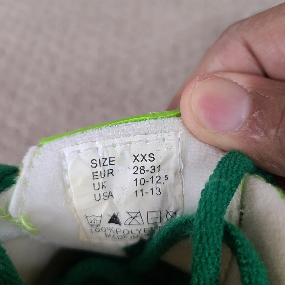 Sloffie Shoes Kids XXS I11-13 Ireland Soccer Slippers Green White‎ Shamrocks